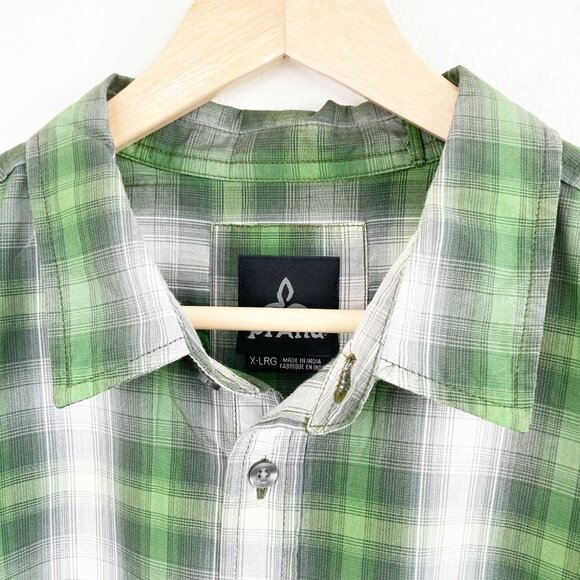 Prana Plaid Short Sleeve Button Down Shirt - Picture 2 of 12